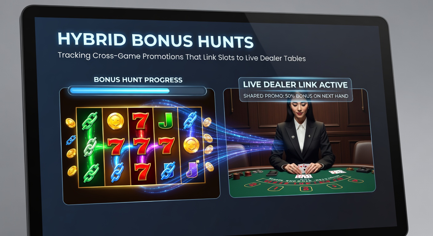 Data dashboard screenshot tracking hybrid bonus hunt metrics, including redemption rates, session extensions, and cross-game player flows in a live casino environment