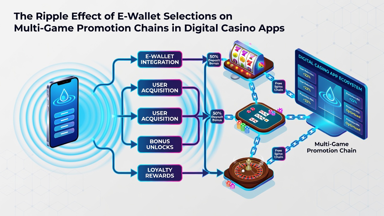 Mobile screen displaying chained bonuses moving between slot and live dealer games